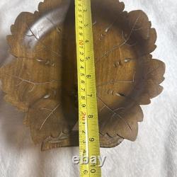 Vintage A. SCHMID REUGE Swiss Music Box Large 9 Carved Grape Leaf Rotating EUC