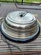 Vintage Alpha Germany Feather Tree Stand Rotating Reuge Music Box Xmas