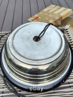 Vintage Alpha Germany Feather Tree Stand Rotating Reuge Music Box Xmas