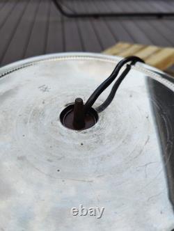 Vintage Alpha Germany Feather Tree Stand Rotating Reuge Music Box Xmas