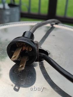 Vintage Alpha Germany Feather Tree Stand Rotating Reuge Music Box Xmas