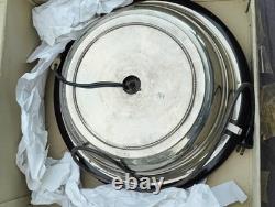 Vintage Alpha Germany Feather Tree Stand Rotating Reuge Music Box Xmas