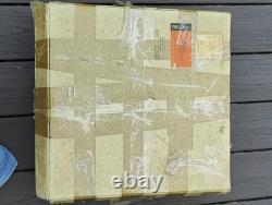 Vintage Alpha Germany Feather Tree Stand Rotating Reuge Music Box Xmas