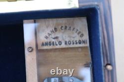 Vintage Angelo Rossoni Reuge Music Jewelry Box Somewhere Over The Rainbow Rare