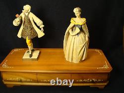 Vintage Anri Victorian Couple Reuge 36 Note Music Box Italian & Swiss Made (#H)