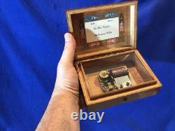 Vintage Antique Key Wind REUGE swiss cylinder music box, 2 Airs Song