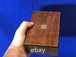 Vintage Antique Key Wind REUGE swiss cylinder music box, 2 Airs Song