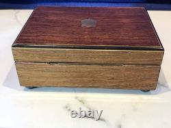 Vintage Antique Key Wind REUGE swiss cylinder music box, 2 Airs Song