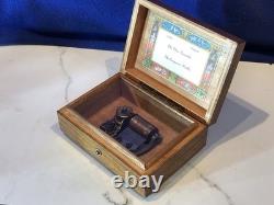Vintage Antique Key Wind REUGE swiss cylinder music box, 2 Airs Song