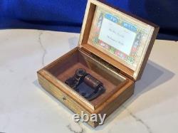 Vintage Antique Key Wind REUGE swiss cylinder music box, 2 Airs Song
