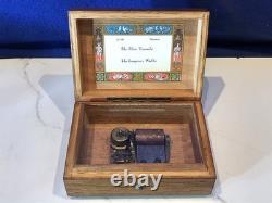 Vintage Antique Key Wind REUGE swiss cylinder music box, 2 Airs Song