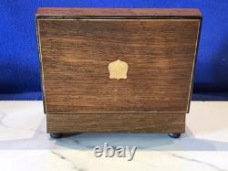 Vintage Antique Key Wind REUGE swiss cylinder music box, 2 Airs Song
