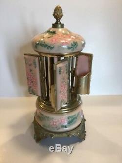Vintage Antique Reuge Music Box Lipstick Cigarette Holder Italy Vanity Pink