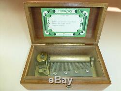 Vintage / Antique Swiss Thorens (Pre Reuge) Music Box 50Key 3Songs (See Video)
