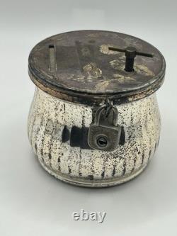 Vintage Art Deco Germany Lock Music Box Piggy Coin Drop Bank REUGE