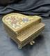 Vintage Austrian Gilt Mini Grand Piano Music Box Reuge The Anniversary Waltz