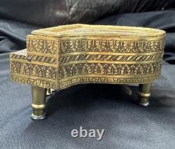 Vintage Austrian Gilt Mini Grand Piano Music Box Reuge The Anniversary Waltz