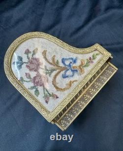 Vintage Austrian Gilt Mini Grand Piano Music Box Reuge The Anniversary Waltz
