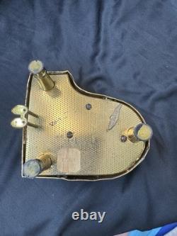 Vintage Austrian Gilt Mini Grand Piano Music Box Reuge The Anniversary Waltz