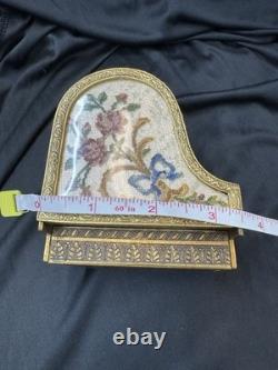 Vintage Austrian Gilt Mini Grand Piano Music Box Reuge The Anniversary Waltz
