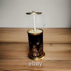 Vintage Black And Gold Carousel REUGE Switzerland Music Box Cigarette Dispenser