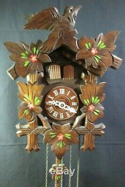 Vintage Black Forest CUCKOO CLOCK MADE IN GERMANY WITH SWISS REUGE Music Box