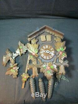 Vintage Black Forest CUCKOO CLOCK MADE IN GERMANY WITH SWISS REUGE Music Box