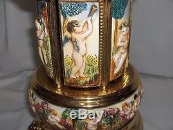 Vintage Capodimonte Ornate Reuge Music Box Cigarette Holder Love Story NICE