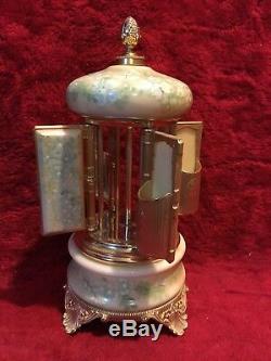 Vintage Cigarette Cigar Lipstick Carousel Music Box Reuge Made in Italy