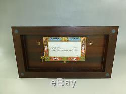 Vintage Circa 1960s Swiss Reuge Music Box 72 / 3 Custom Wooden Case Jewelry Box
