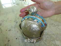 Vintage Crown Music Jewelry Box Silver Plate Music Box Thorens (Pre-Reuge)