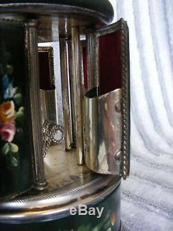 Vintage Decorative REUGE Music Musical Box Carousel Cigarette Lipstick Holder