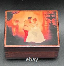 Vintage Disney Reuge Music Box Cinderella So This Is Love Wind Up Wooden Swiss