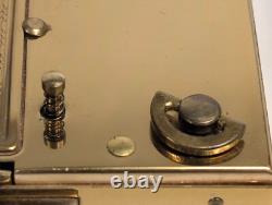 Vintage Elgin American Reuge Music Box Powder Compact Case Mirror Gold Tone