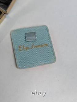 Vintage Elgin American Reuge Music Box Powder Compact Case Mirror Gold Tone