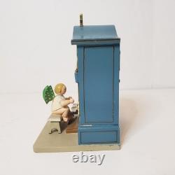 Vintage Erzgebirge German Music Box Angel Playing Organ Reuge Read Description