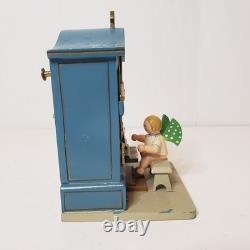 Vintage Erzgebirge German Music Box Angel Playing Organ Reuge Read Description