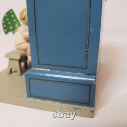 Vintage Erzgebirge German Music Box Angel Playing Organ Reuge Read Description