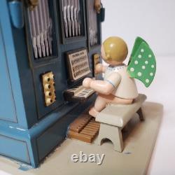 Vintage Erzgebirge German Music Box Angel Playing Organ Reuge Read Description