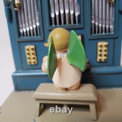 Vintage Erzgebirge German Music Box Angel Playing Organ Reuge Read Description