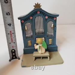 Vintage Erzgebirge German Music Box Angel Playing Organ Reuge Read Description