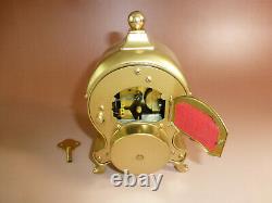 Vintage German Mechanical Music Clock With Reuge Music Box 2 Songs, Song Hourly