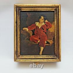 Vintage Gilt Italian Wall Pull-String Music Box withReuge Swiss Movement