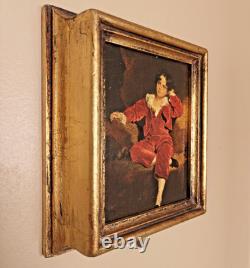 Vintage Gilt Italian Wall Pull-String Music Box withReuge Swiss Movement
