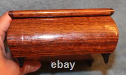 Vintage Handmade Wooden Trinket Jewelry Music Box Italy