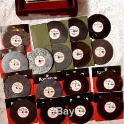 Vintage Heritage International Disc Playing Music Box & 17 Swiss Reuge Discs