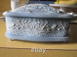 Vintage Incolay Reuge Music Jewelry Box Trinket Box
