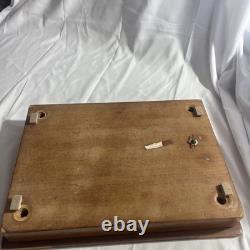 Vintage Italian Inlaid Side Table With Jewelry Compartment Reuge Music Box Noleg