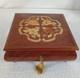 Vintage Italian Inlaid Wood Jewelry Music Box Reuge Swiss Movement Love Story 7