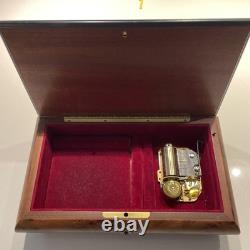Vintage Italian Inlaid Wood Music Box Reuge Movement Memory Sorrento Italy